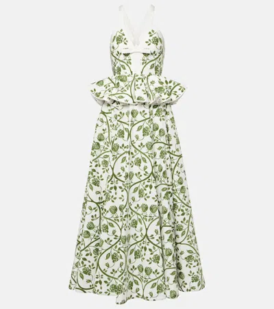 Giambattista Valli Maxikleid Aus Baumwolle In Weiss
