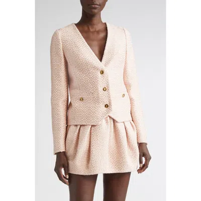 Giambattista Valli Metallic Bouclé Jacket In Neutral