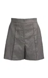 Giambattista Valli Mid-rise Lurex Shorts In Grey