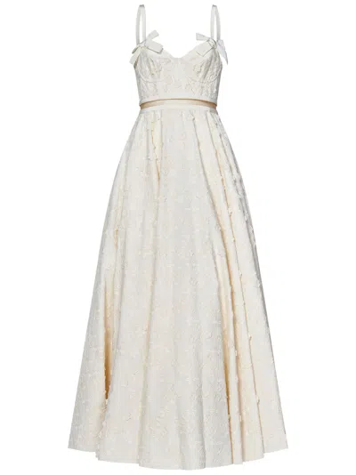 Giambattista Valli Midi Dress In White