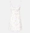 Giambattista Valli Ruffled Jacquard Minidress In Multicolor