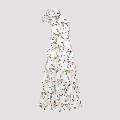 GIAMBATTISTA VALLI MULTICOLOR ROSIER LONG COTTON DRESS