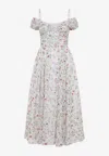 Giambattista Valli Off-shoulder Floral Silk Dress In Multicolor