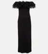 Giambattista Valli Off-shoulder Ruffle-trimmed Maxi Dress In Black