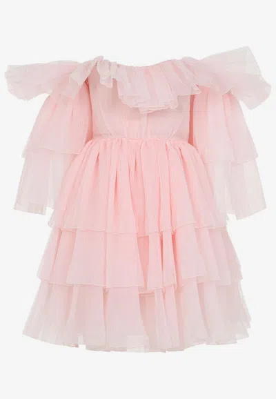 GIAMBATTISTA VALLI OFF-SHOULDER RUFFLED MINI DRESS
