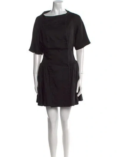 Pre-owned Giambattista Valli Off-the-shoulder Mini Dress In Black