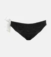 Giambattista Valli One-shoulder Bow Bikini Bottoms In Black