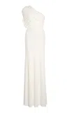 Giambattista Valli One-shoulder Gown In Ivory
