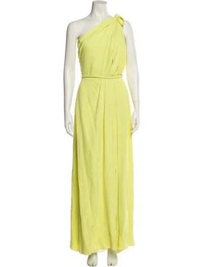 Pre-owned Giambattista Valli One-shoulder Long Dress In Green