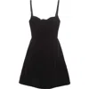 Giambattista Valli Open Back Velvet Minidress In Black