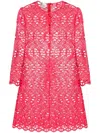 GIAMBATTISTA VALLI OPEN-KNIT COTTON DRESS