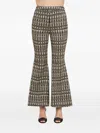 Giambattista Valli Optical Bouclé Flared Trousers In Multi