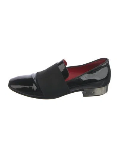 Pre-owned Giambattista Valli Patent Leather Loafers In Black