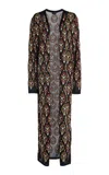 Giambattista Valli Patterned Cashmere-silk Cardigan In Black