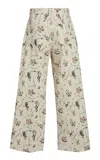 Giambattista Valli Patterned Cotton Wide-leg Pants In Ivory