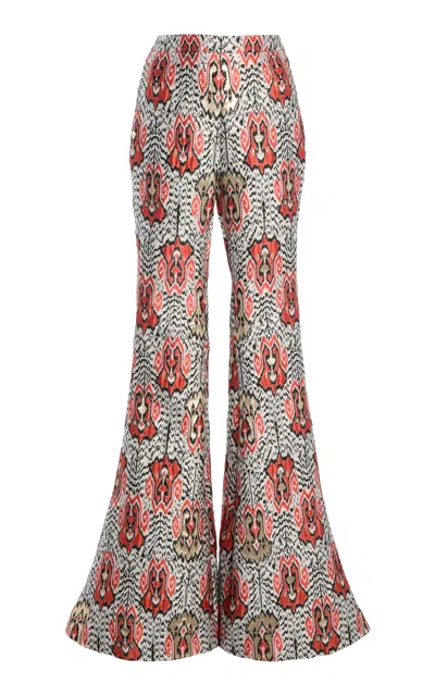 Giambattista Valli Patterned Jacquard Flared Pants In Multi