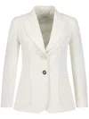 Giambattista Valli Peak-lapels Wool Blazer In White