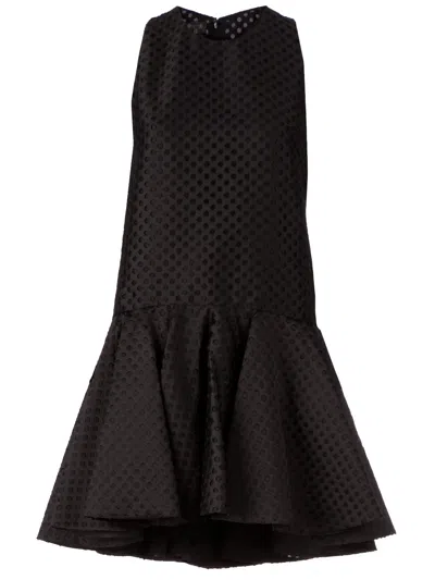 Giambattista Valli Perforated Dress In Black
