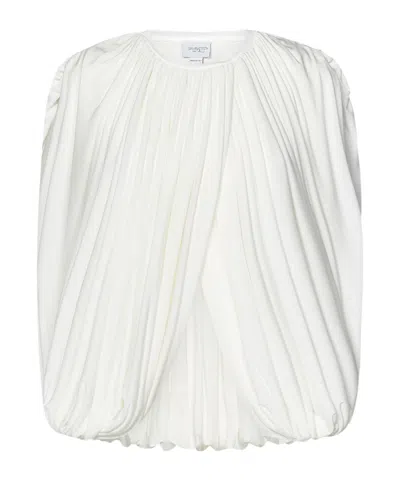Giambattista Valli Pleated Blouse In White