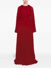 Giambattista Valli Pleated Cape-detail Dress In Purple