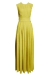 Giambattista Valli Pleated Sleeveless Dress In Green