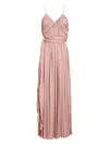 Giambattista Valli Pleated Spaghetti-straps Maxi Dress In Pink