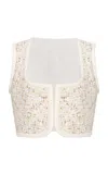 Giambattista Valli Pocket-detailed Boucle Jacket In Ivory