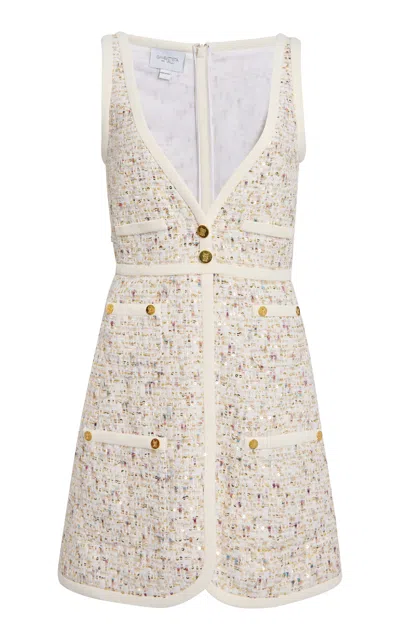 Giambattista Valli Pocket-detailed Boucle Mini Dress In Ivory