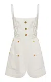 Giambattista Valli Pocket-detailed Crepe Mini Dress In White