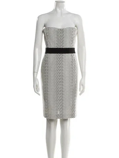 Pre-owned Giambattista Valli Polka Dot Print Mini Dress In White