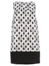 Giambattista Valli Polkadot Brocade Shift Dress In White