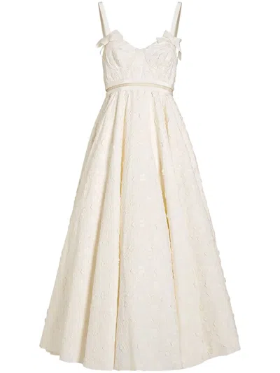 Giambattista Valli Popeline Midi-dress In White