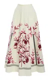 Giambattista Valli Popeline Skirt In White