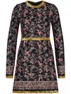 Giambattista Valli Popping Paisley-embroidered Sequinned Minidress In Black