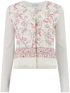 Giambattista Valli Embroidered Cashmere And Silk Cardigan In White