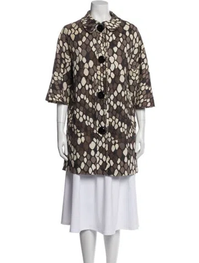 Pre-owned Giambattista Valli Printed In Brown