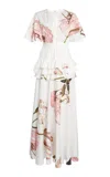 Giambattista Valli Printed Cotton Maxi Dress In White