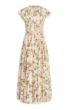 Giambattista Valli Printed Cotton Poplin Maxi Dress In White