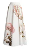 Giambattista Valli Printed Cotton Poplin Midi Skirt In Multi