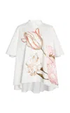 Giambattista Valli Printed Cotton Shirt In White