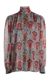 Giambattista Valli Printed Georgette Blouse In Multi