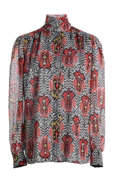 Giambattista Valli Printed Georgette Blouse In Multi