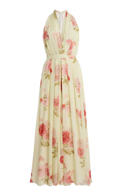 Giambattista Valli Printed Georgette Dress In Neutral