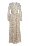 Giambattista Valli Printed Georgette Maxi Dress In Ivory