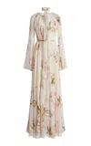 Giambattista Valli Printed Georgette Maxi Dress In Multi