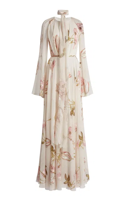 Giambattista Valli Printed Georgette Maxi Dress In Multi