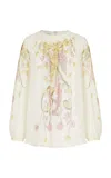 Giambattista Valli Printed Georgette Top In Multi