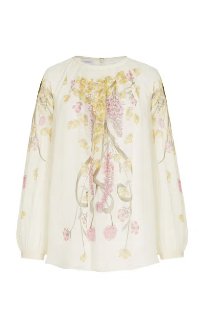 Giambattista Valli Printed Georgette Top In Multi