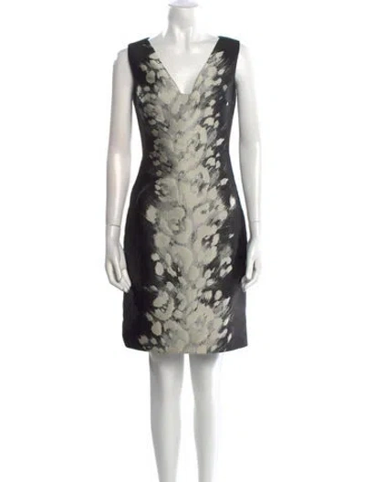 Pre-owned Giambattista Valli Printed Mini Dress In Black