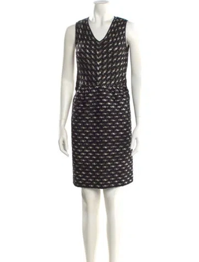 Pre-owned Giambattista Valli Printed Mini Dress In Black